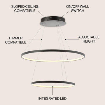Brice Modern Contemporary Iron Integrated LED Pendant
